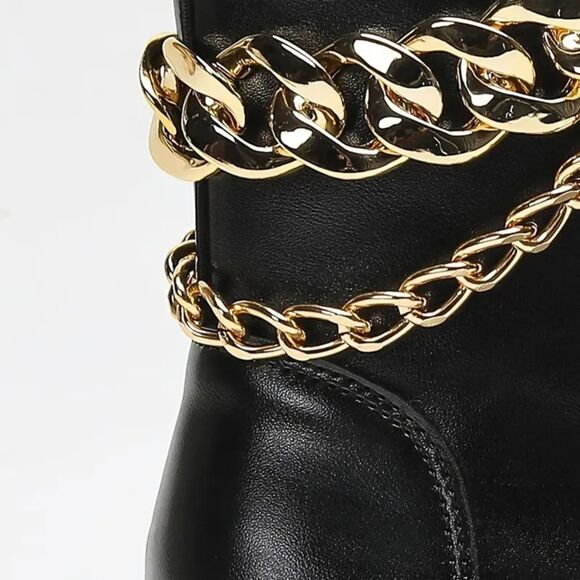 Gold Chain Boot Anklet – Edgy Statement Shoe Accessory for Boots & Heels - Picture 7 of 8